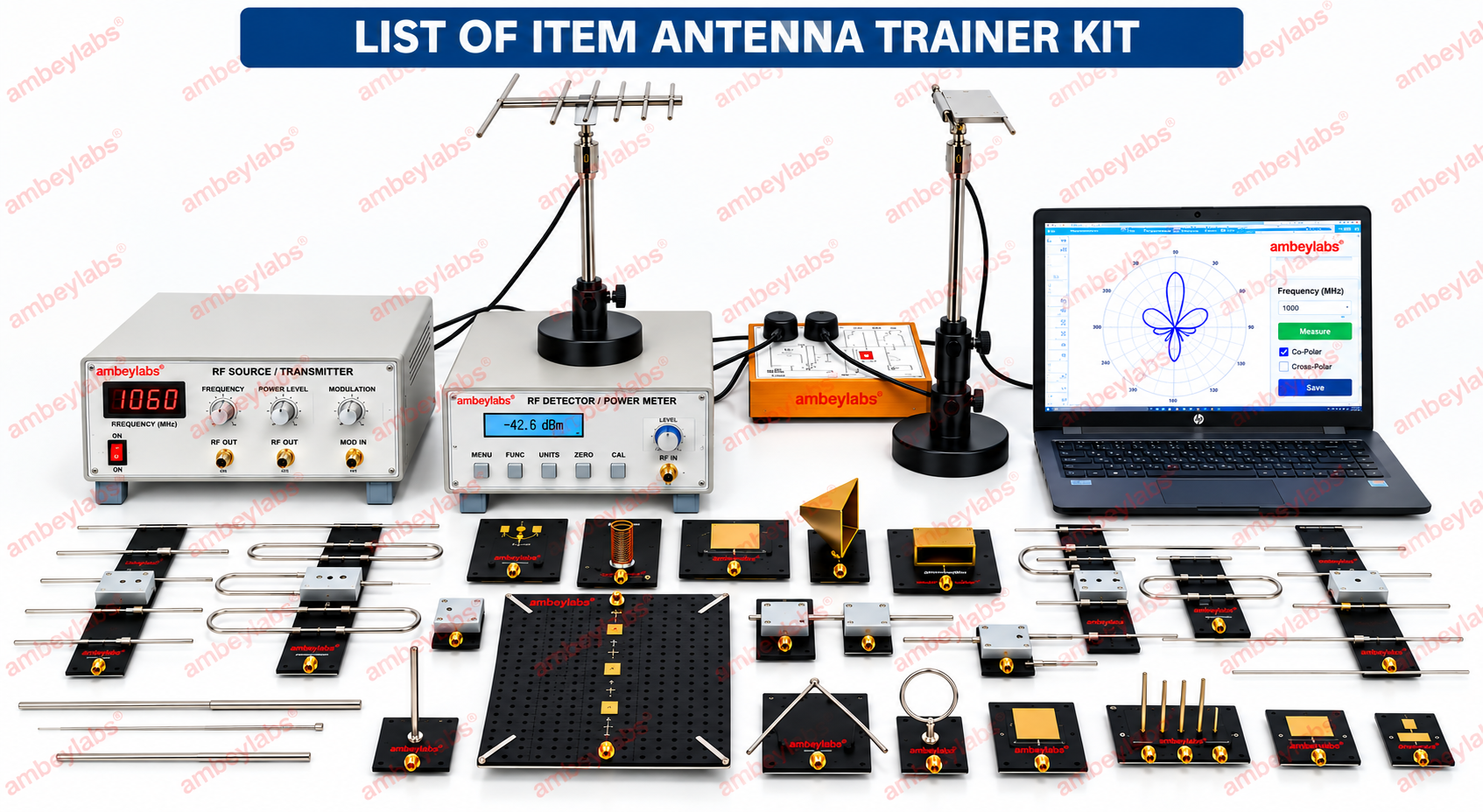 AL-E500D ANTENNA MEASUREMENT SYSTEM / ANTENNA TRAINER  (MOTORISED AND PLOTTING SOFTWARE)